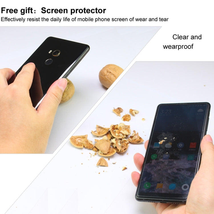 Screen protector shown with phone case, clear wear-resistant cover