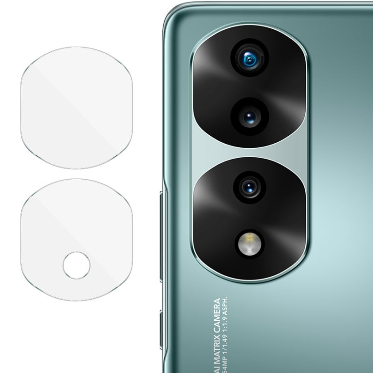 Two-piece clear rear camera lens film for phone, with circular cutouts