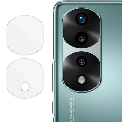 Two-piece clear rear camera lens film for phone, with circular cutouts