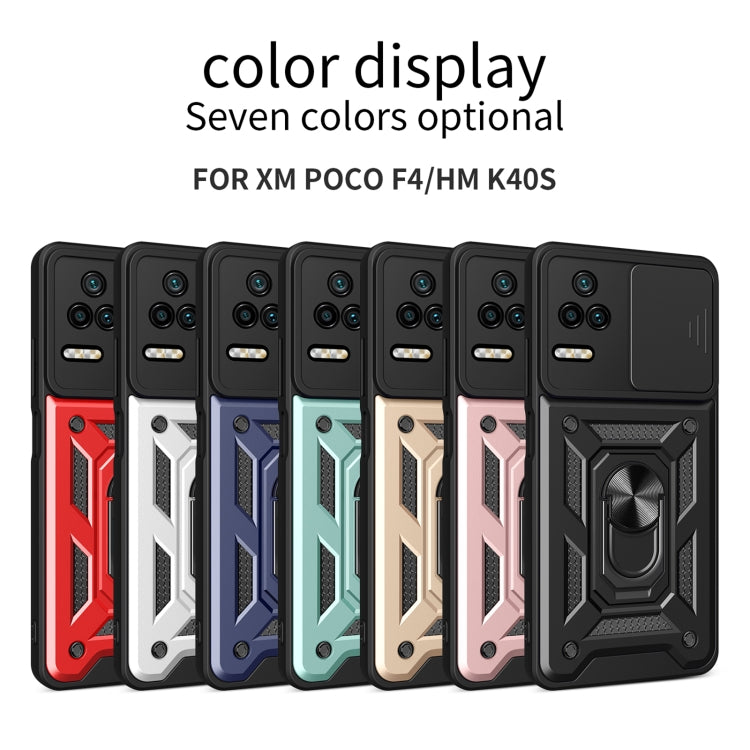 Sliding camera phone cases in seven colors, each with rugged armor design and sliding cover