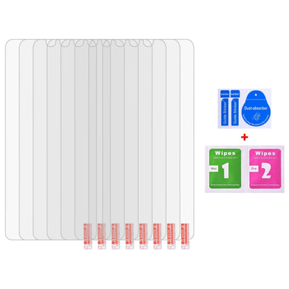 10-pack tempered glass screen protector films with screen-cleaning wipes set