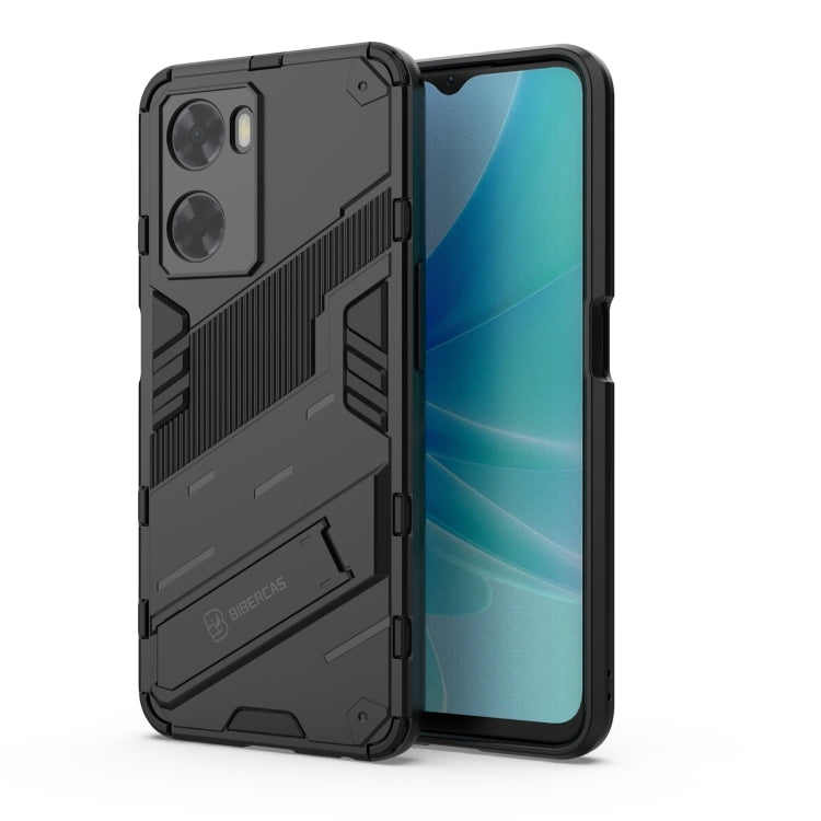 Rugged black 2-in-1 phone case with shockproof TPU and raised camera protection