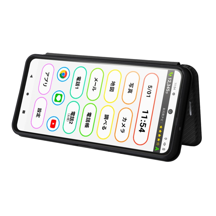 Flip phone case with magnetic closure, holding phone in landscape view