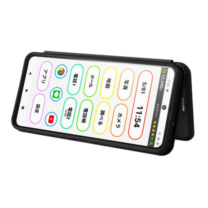Flip phone case with magnetic closure, holding phone in landscape view