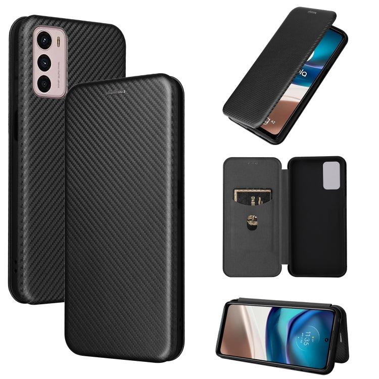 Black carbon fiber texture magnetic leather phone case with flip cover and window