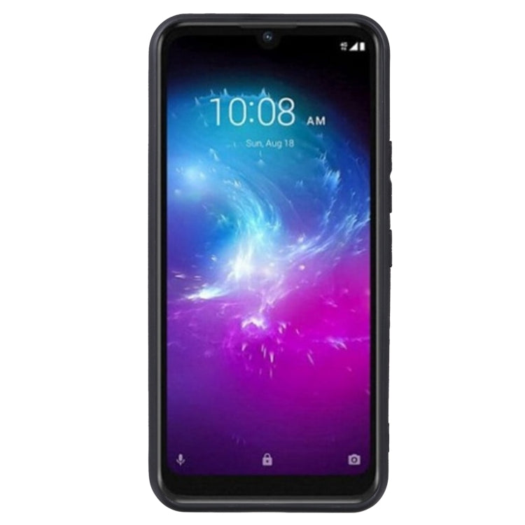 Black TPU phone case showing side profile and button cutouts