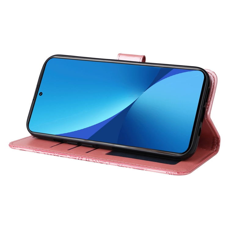 Pink folio wallet phone case standing with screen front cover and edge cutouts