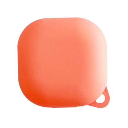 Frosted earphone protective case, coral orange with small wrist loop