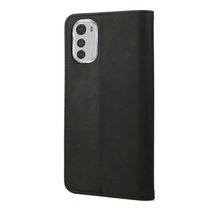 Black leather flip phone case with camera cutout and slim back design