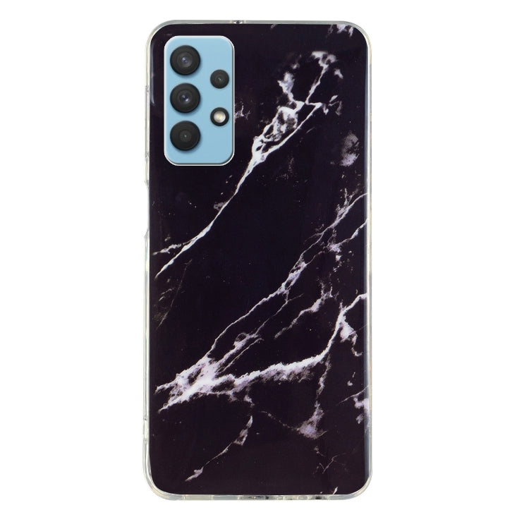 Black marble TPU phone case with white veining and transparent protective frame