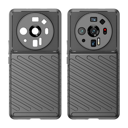 Black TPU phone case two views, textured back and camera lens openings