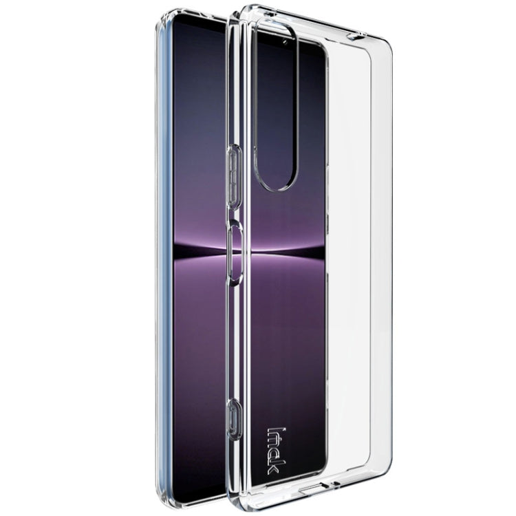Clear TPU protective phone case with cutouts and raised screen and camera edges