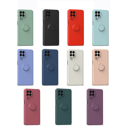 Assorted colored ring kickstand silicone phone cases with circular holder on back