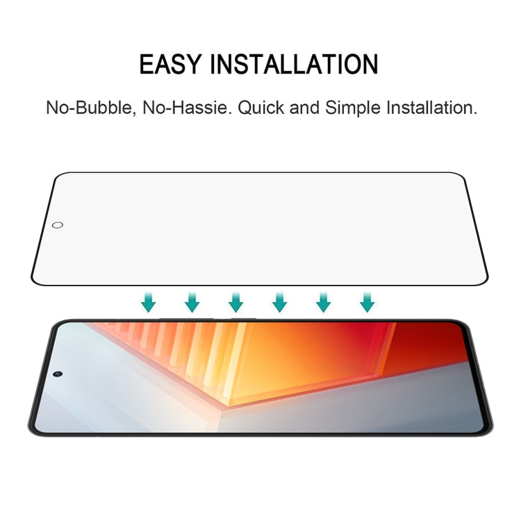 Full screen tempered glass protector with alignment steps for easy install