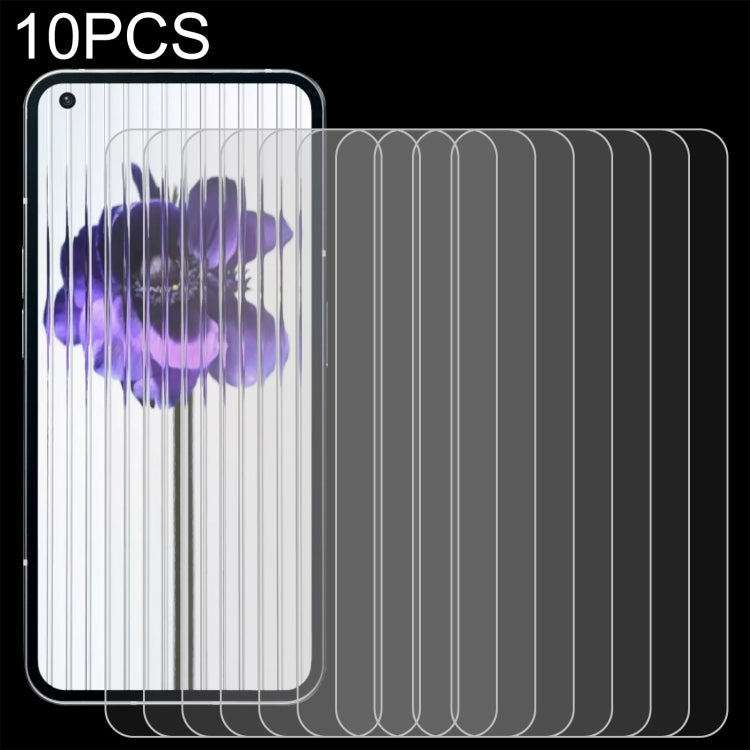 10-pack 2.5D tempered glass screen protectors, clear with rounded edges