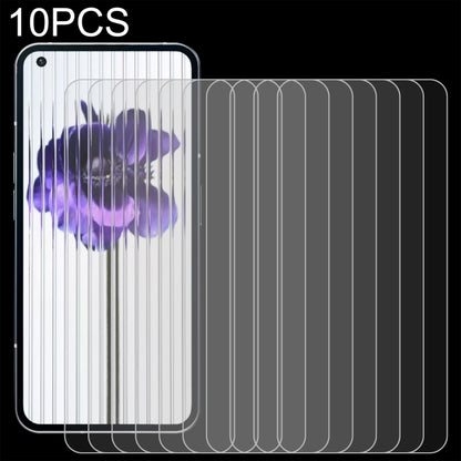 10-pack 2.5D tempered glass screen protectors, clear with rounded edges