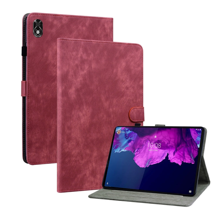 Pink PU tablet case with folio cover, magnetic snap strap, stand viewing mode