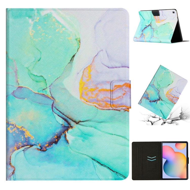 Turquoise marble smart leather tablet case with flip cover and stand