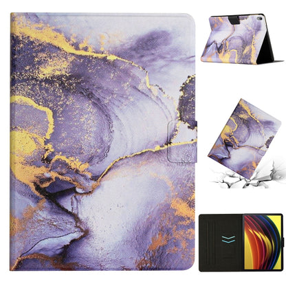 Marble smart leather tablet case with fold-over front, purple and blue marble pattern