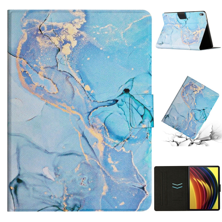 Blue marble smart leather tablet case with folio stand and device screen cutout