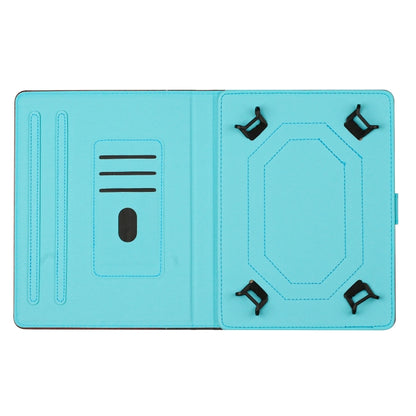 Light blue folio tablet case with card slots and viewing stand support