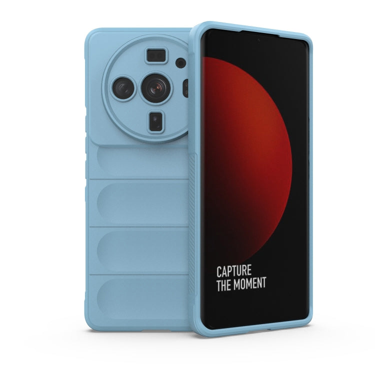 TPU phone case for Xiaomi 12S Ultra, light blue, with camera cutouts and raised edges