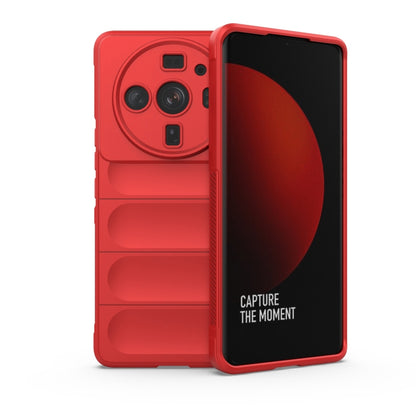 TPU phone case for Xiaomi 12S Ultra, red, with camera cutouts and raised edges