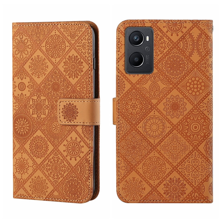 Orange embossed pattern leather phone case with flip cover and card slot