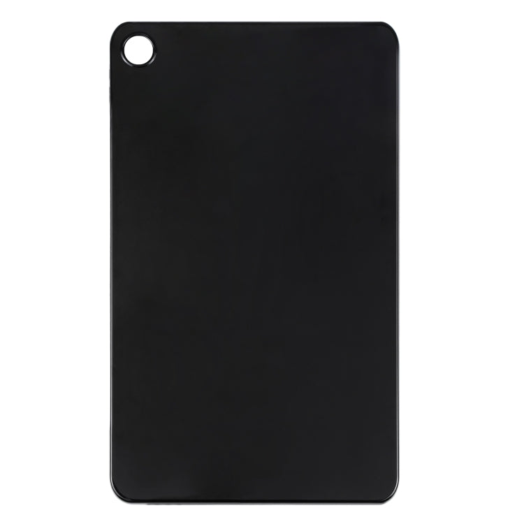 Black TPU tablet case back with top-left circular hole