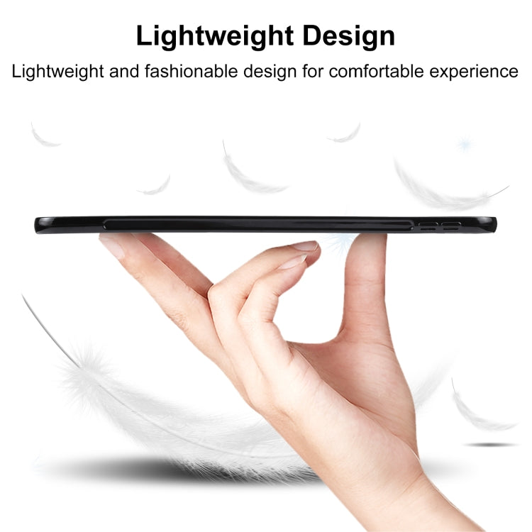 Black slim TPU tablet case edge view, showing thin profile