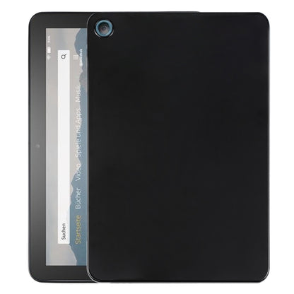 Black TPU tablet case on tablet showing screen and top camera opening