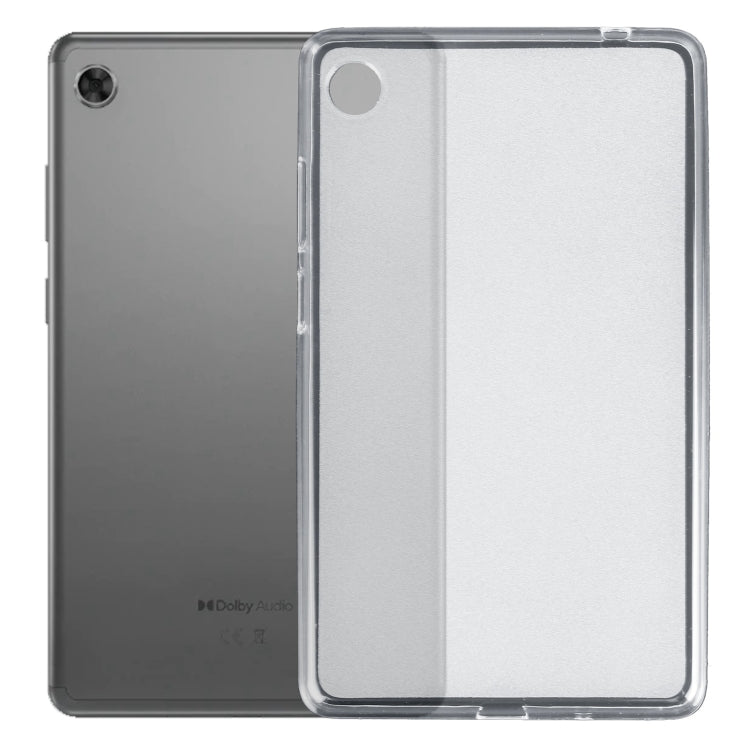 Frosted-clear TPU tablet case with see-through back and camera cutout