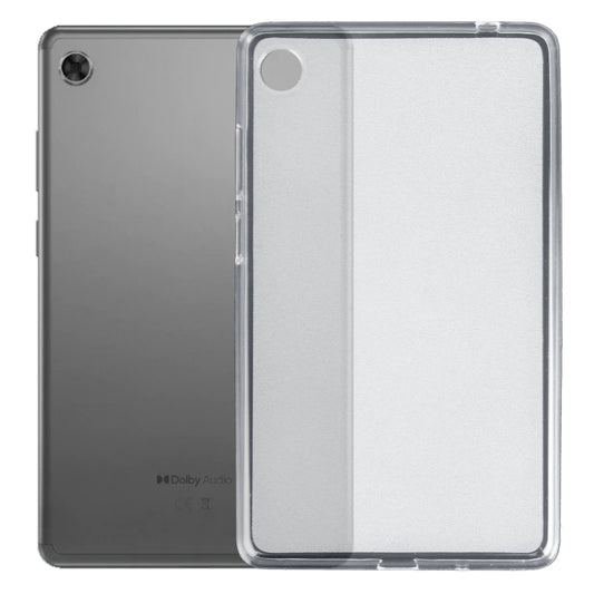 Transparent TPU tablet case with corner bumpers and camera cutout