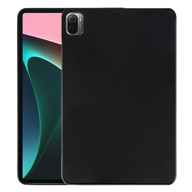 Black TPU tablet case with slim profile and top camera opening