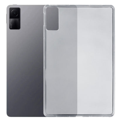 Transparent TPU tablet case with frosted back and large side camera cutout