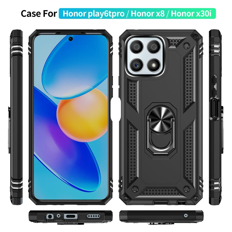 Black rugged phone case set with 360° rotating holder and textured side grips