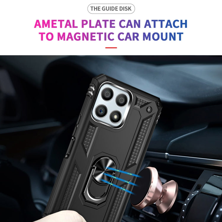 Black rugged phone case with metal plate for car mount and 360° rotating holder
