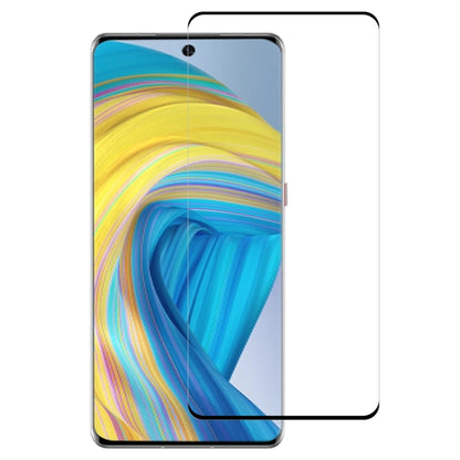 Tempered glass screen protector with curved edge, covering Huawei Mate 50 display