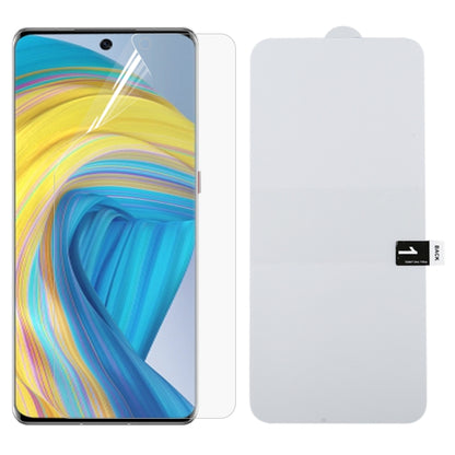 Full screen hydrogel phone protector film, clear, with camera opening
