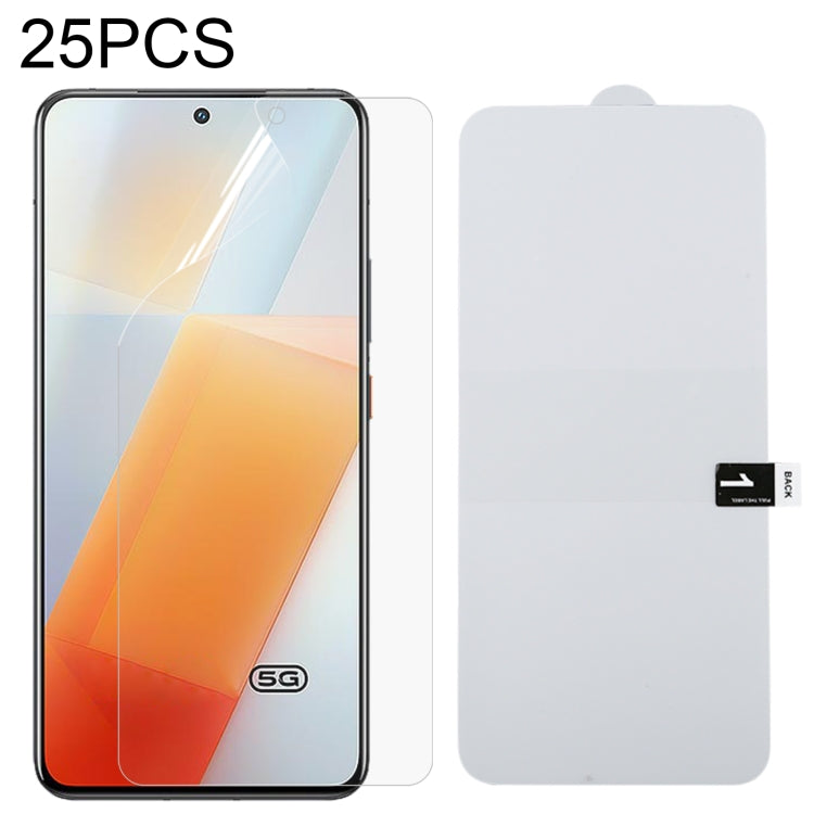 Hydrogel screen protector film set, full-coverage sheets for phone screens, 25 pcs