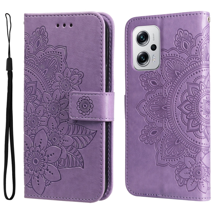 Lavender purple embossed flower wallet phone case with magnetic band and card slots