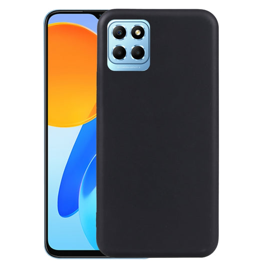 Black TPU phone case for Honor X8 5G, with camera and speaker cutouts