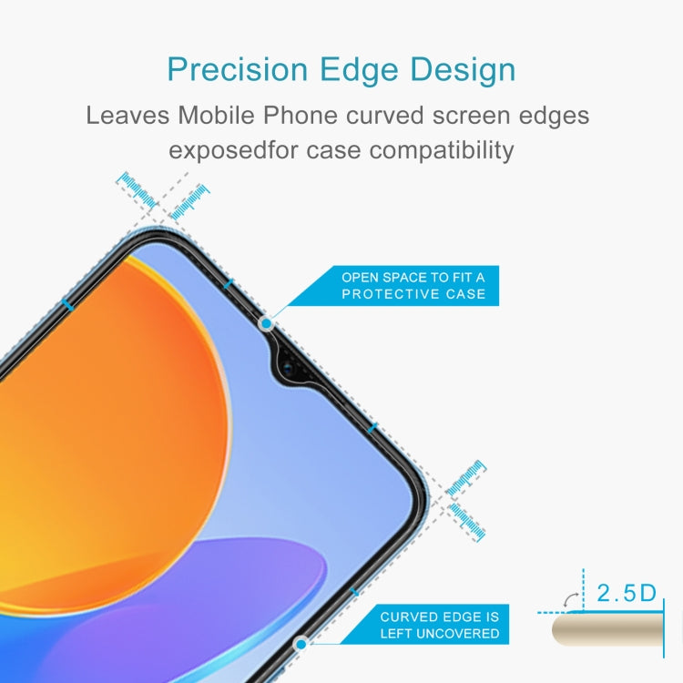 2.5D tempered glass screen protector with precise cutouts for case compatibility