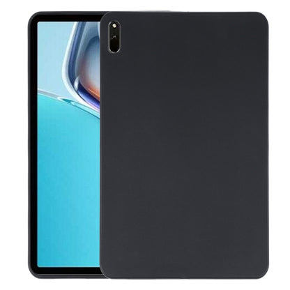 Matte black TPU tablet case with camera cutout on the top edge
