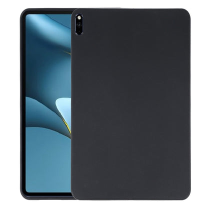 Matte black TPU tablet case, smooth slim back with top camera opening