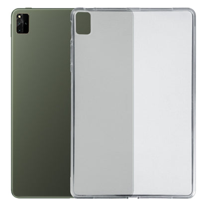 TPU tablet case with frosted clear back cover, transparent edges, camera cutout