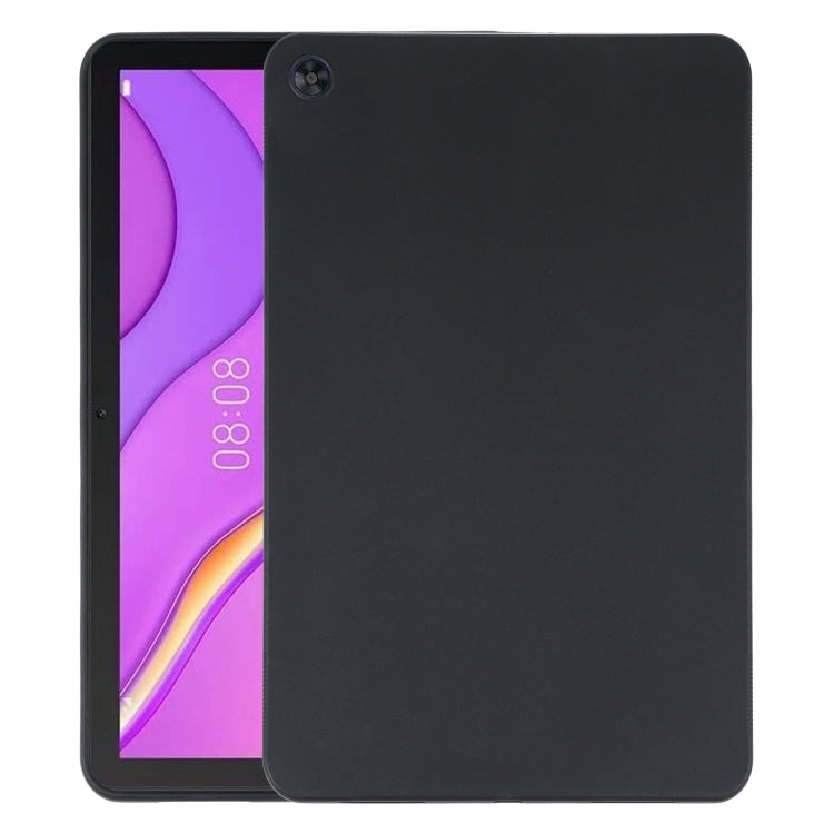 Matte black TPU tablet case with top camera cutout and minimalist design