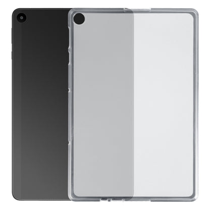 Frosted clear TPU tablet case with transparent frame and back camera opening