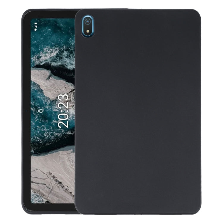 Black TPU tablet case with top-left camera cutout