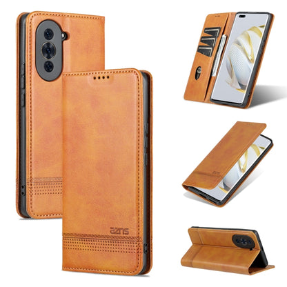 Light brown magnetic flip leather phone case with card slot and flip cover